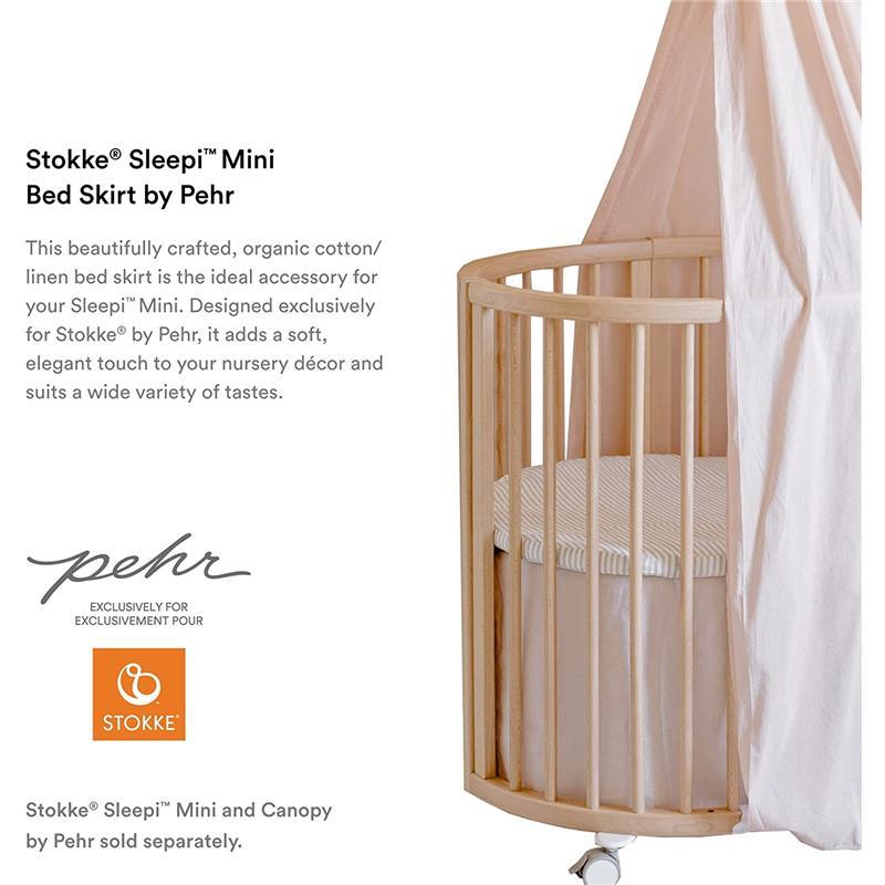Stokke - Sleepi Mini Bed Skirt by Pehr, Blush Image 3