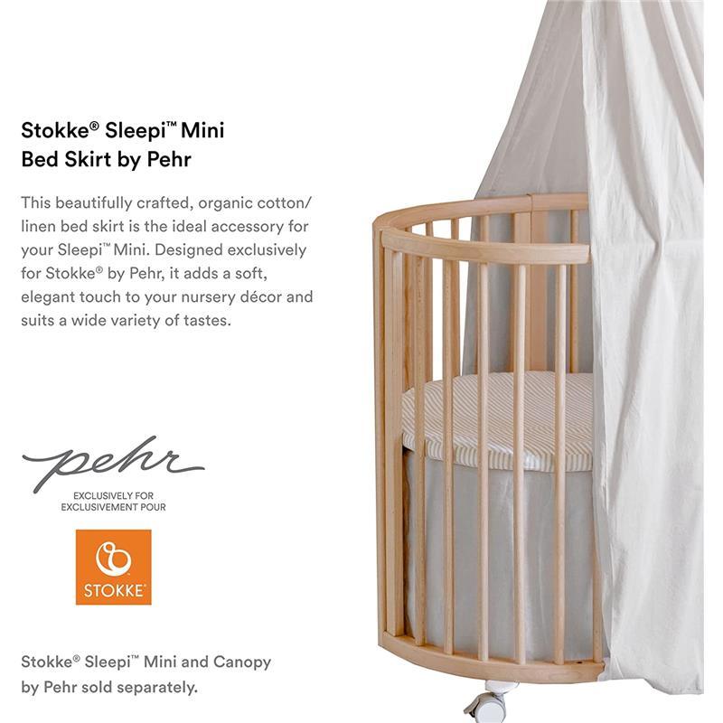 Stokke - Sleepi Mini Bed Skirt by Pehr, Grey Image 3