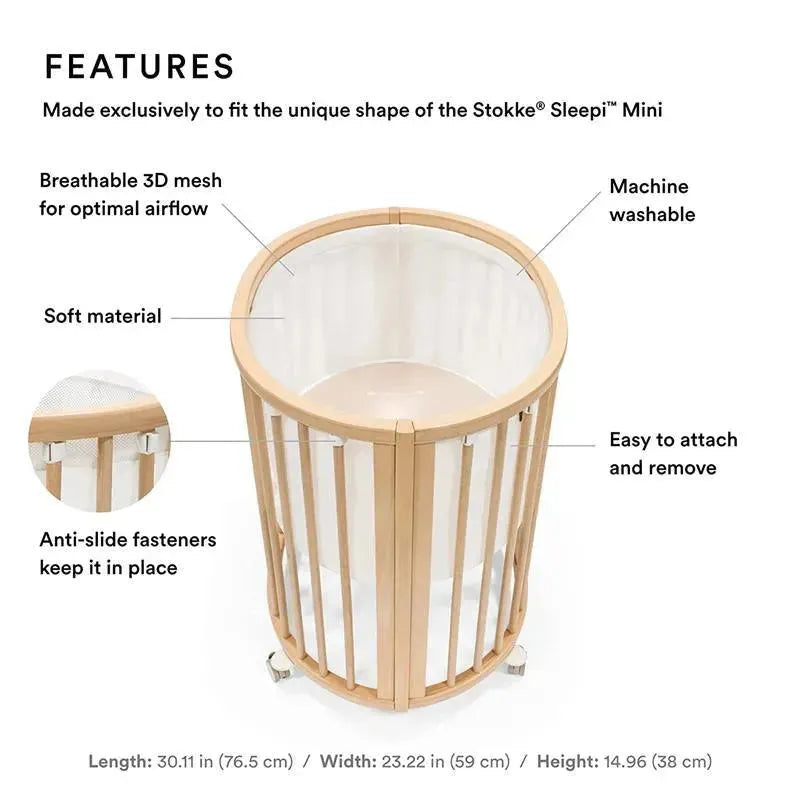 stokke mesh Stokke - Sleepi Mini Mesh Liner, White