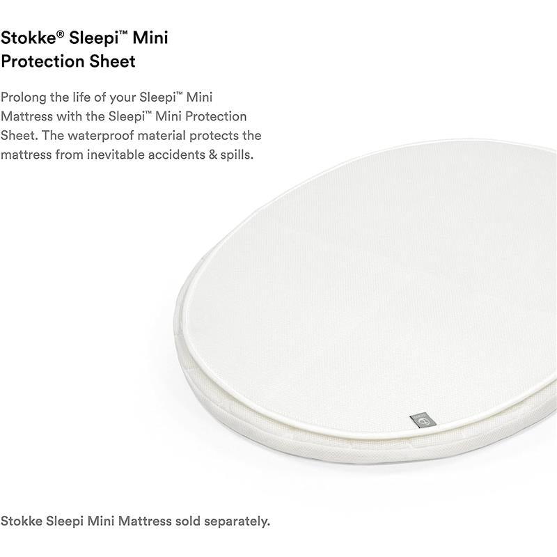 Stokke - Sleepi Mini Protection Sheet, White Image 4