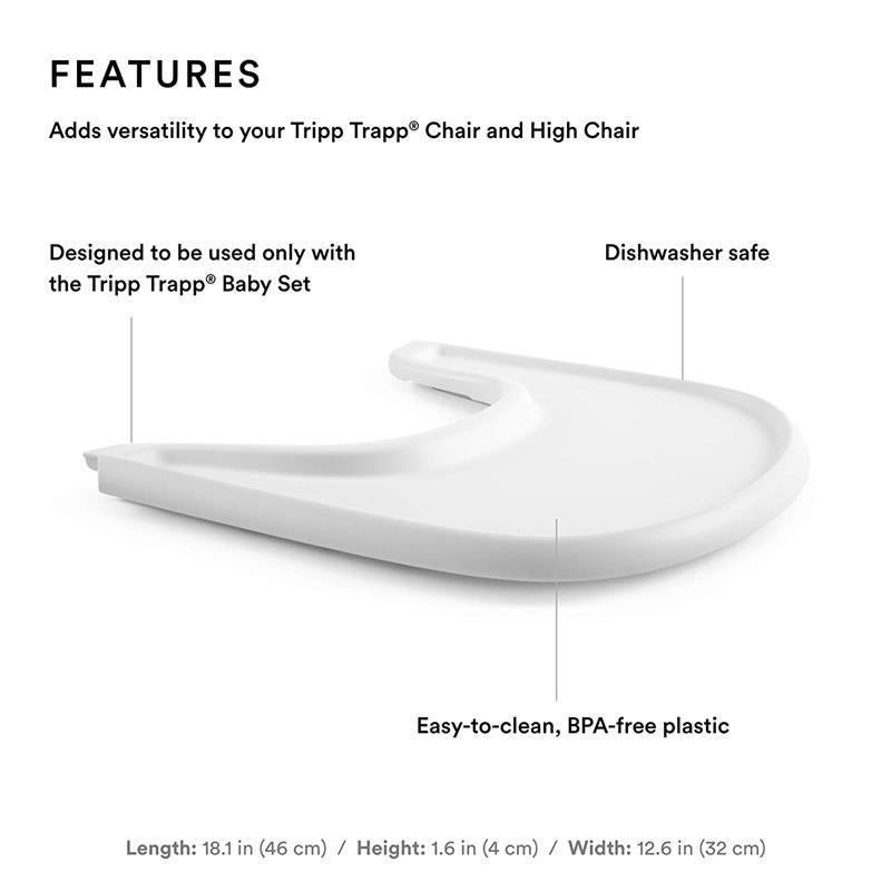 Stokke Tray, White - Compatible with the Stokke® Baby Set from V2 onwards Image 2