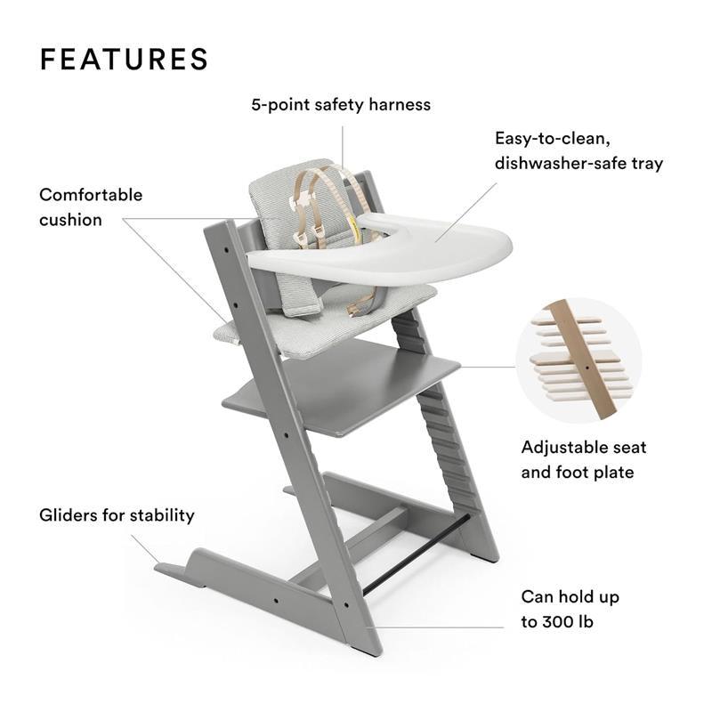 Stokke - Tripp Trapp Complete High Chair, Storm Grey/Nordic Grey Image 2