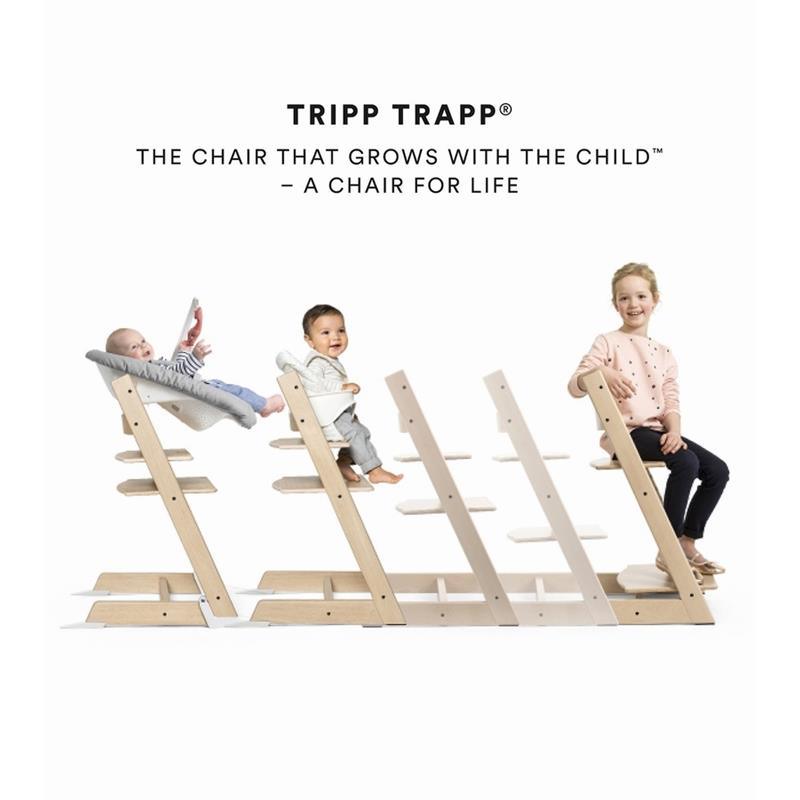 Stokke - Tripp Trapp High Chair and Cushion with Tray, Natural/Into the Deep Image 3