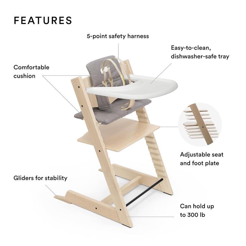 Stokke - Tripp Trapp High Chair Complete, Natural/Icon Grey Image 2