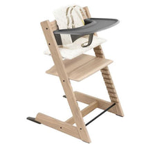 Stokke - Tripp Trapp High Chair Bundle, Wheat Cream Cushion & Storm Grey Tray Image 1