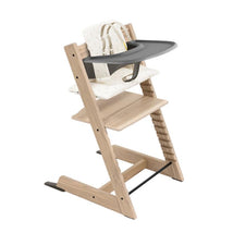 Stokke Tripp Trapp® High Chair Bundle - 50Th Anniversary Special Edition | Wheat Cream Cushion | Storm Grey Tray Image 1