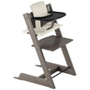 Stokke Tripp Trapp® High Chair Bundle - Hazy Grey | Wheat Cream Cushion | Black Tray Image 1