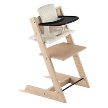 Stokke Tripp Trapp® High Chair Bundle - Oak Natural | Wheat Cream Cushion | Black Tray Image 1