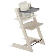 Stokke Tripp Trapp® High Chair Bundle - White Wash | Wheat Cream Cushion | Storm Grey Tray Image 1
