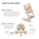 Stokke Tripp Trapp® High Chair Bundle - White Wash | Wheat Cream Cushion | Storm Grey Tray Image 3