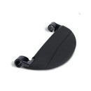 Leg rest for Stokke Yoyo³ stroller in black fabric with a black frame attachment for enhanced comfort.