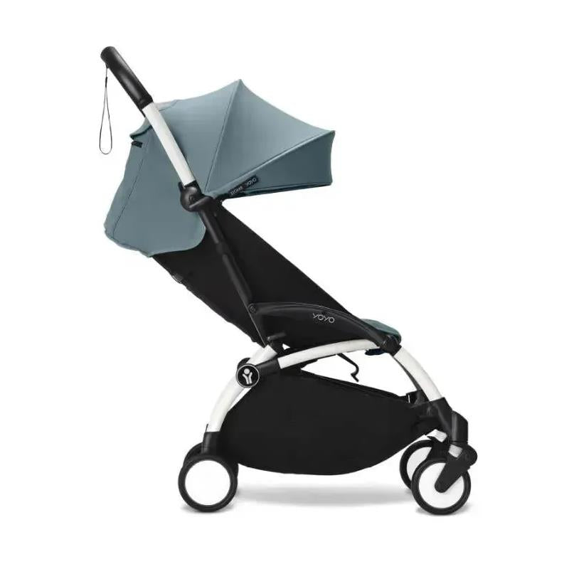 stokke cyber monday Stokke - Yoyo° Stroller Bundle, Black And White Frame | Aqua 6+ Color Pack | Aqua Newborn Pack