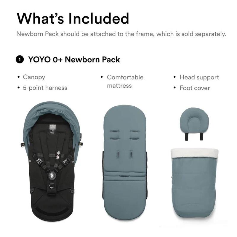 stokke cyber monday Stokke - Yoyo° Stroller Bundle, Black And White Frame | Aqua 6+ Color Pack
