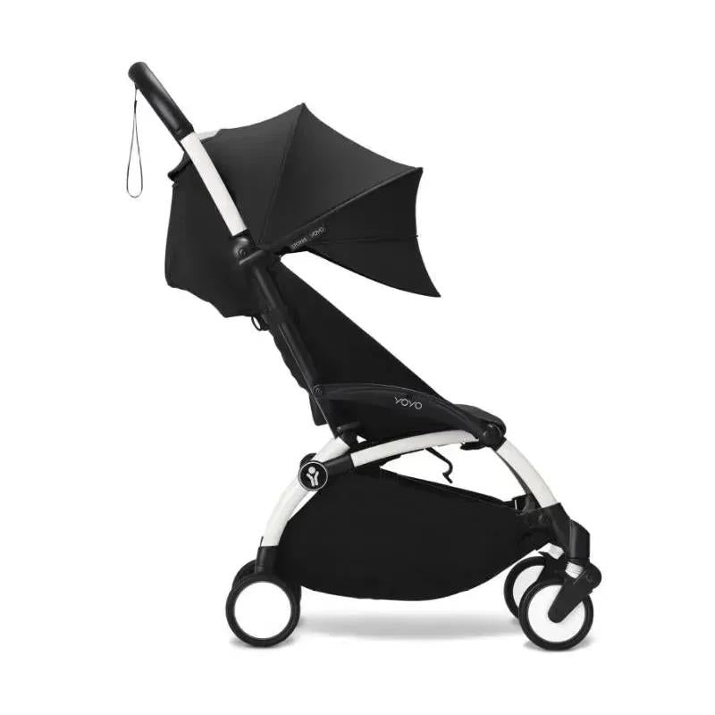 Stokke - Yoyo³ Stroller Bundle, Black And White Frame | Black 6+ Color Pack | Black Newborn Pack Image 2