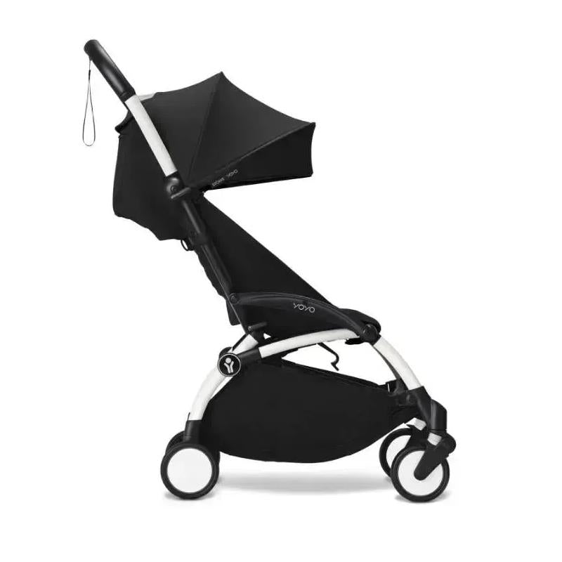 Stokke - Yoyo³ Stroller Bundle, Black And White Frame | Black 6+ Color Pack | Black Newborn Pack Image 5
