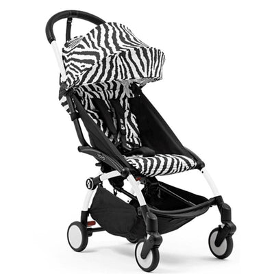 Stokke - Yoyo³ Stroller Bundle, Black And White Frame & Zebra 6+ Color Pack Image 1