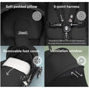 Stokke - Yoyo³ Stroller Bundle, Black Frame | Black 6+ Color Pack | Black Newborn Pack Image 7