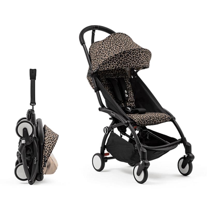 Stokke - Yoyo³ Stroller Bundle, Black Frame & Leopard 6+ Color Pack Image 5