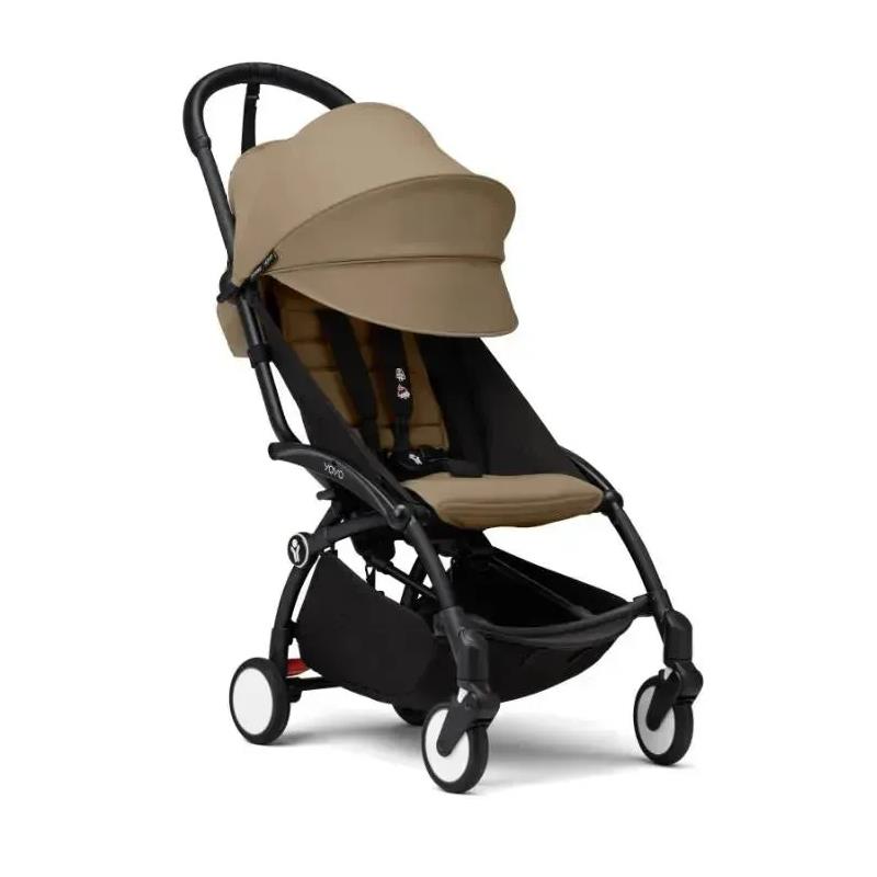 Stokke - Yoyo³ Stroller Bundle, Black Frame | Toffee 6+ Color Pack | Toffee Newborn Pack Image 4