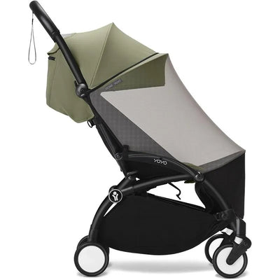 Mosquito net for the Stokke Yoyo® stroller in black, featuring a lightweight design to protect against insects.