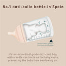 Suavinex 2Pk Zero Zero Anti Colic Baby Bottle, 9 oz/270Ml, Light Tone, Medium Flow Nipple Image 5