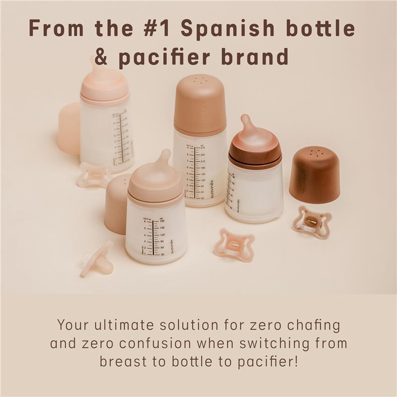 Suavinex 2Pk Zero Zero Silicone Baby Pacifier with SX Pro Physiological Pacifier Nipple, Fair Image 2
