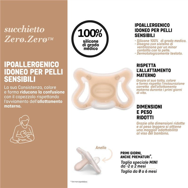 Suavinex 2Pk Zero Zero Silicone Baby Pacifier with SX Pro Physiological Pacifier Nipple, Medium Image 5