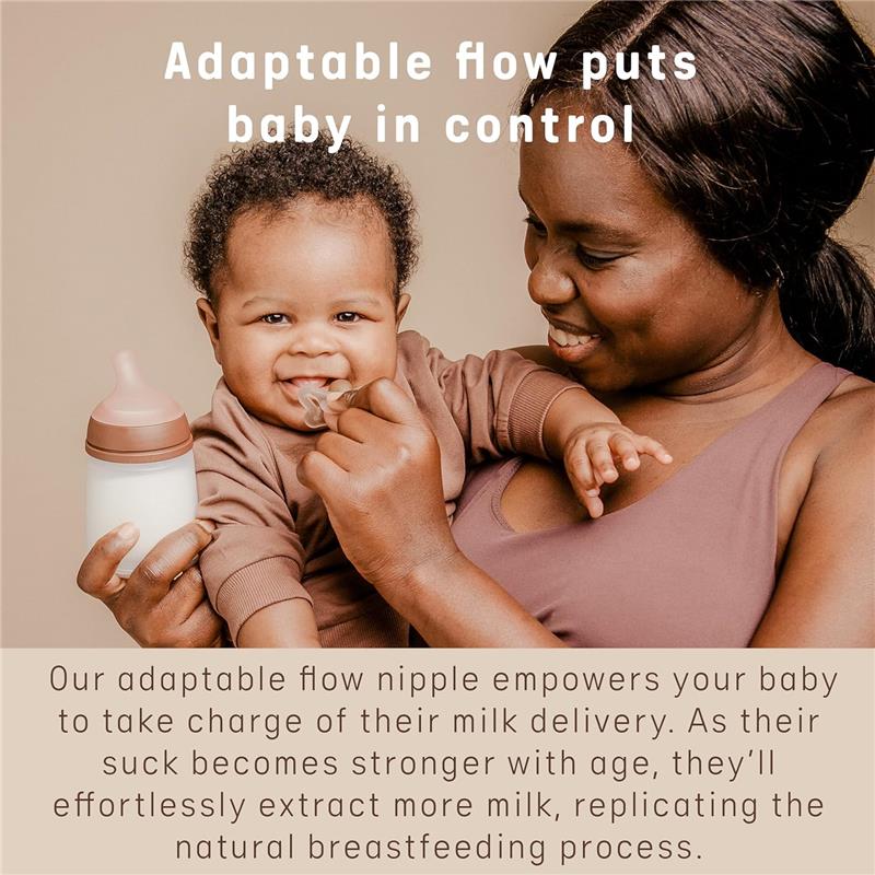 Suavinex 2Pk Zero.Zero™ Slow Flow Asymmetrical Nipple, Deep, 0M+ Image 3