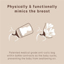 Suavinex 2Pk Zero.Zero™ Slow Flow Asymmetrical Nipple, Deep, 0M+ Image 4