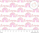 Sugar + Maple Personalized Large Blanket & Hat Set | Rainbow Pink - MacroBaby