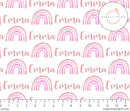 Sugar + Maple Personalized Plush Minky Fleece Personalized Blanket | Rainbow Pink - MacroBaby