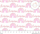 Sugar + Maple Personalized Small Blanket & Hat Set | Rainbow Pink - MacroBaby