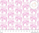 Sugar + Maple Personalized Stretchy Blanket | Elephant Pink - MacroBaby