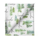 Sugar + Maple Personalized Stretchy Blanket | Pine Tree - MacroBaby