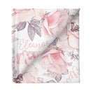 Sugar + Maple Personalized Stretchy Blanket | Wallpaper Floral - MacroBaby