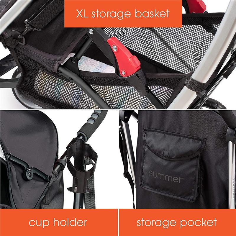 Summer Infant - 3Dlite Convenience Stroller, Jet Black Image 7