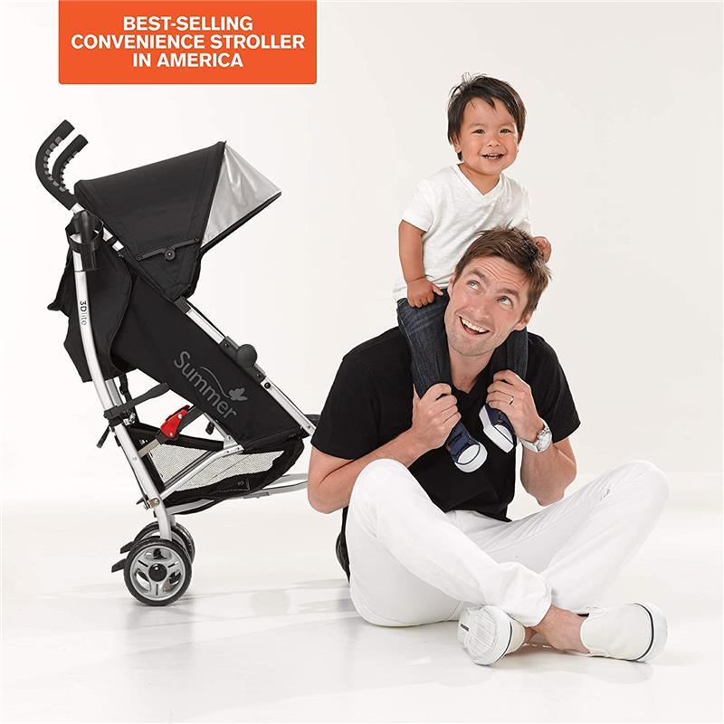Summer Infant - 3Dlite Convenience Stroller, Jet Black Image 3