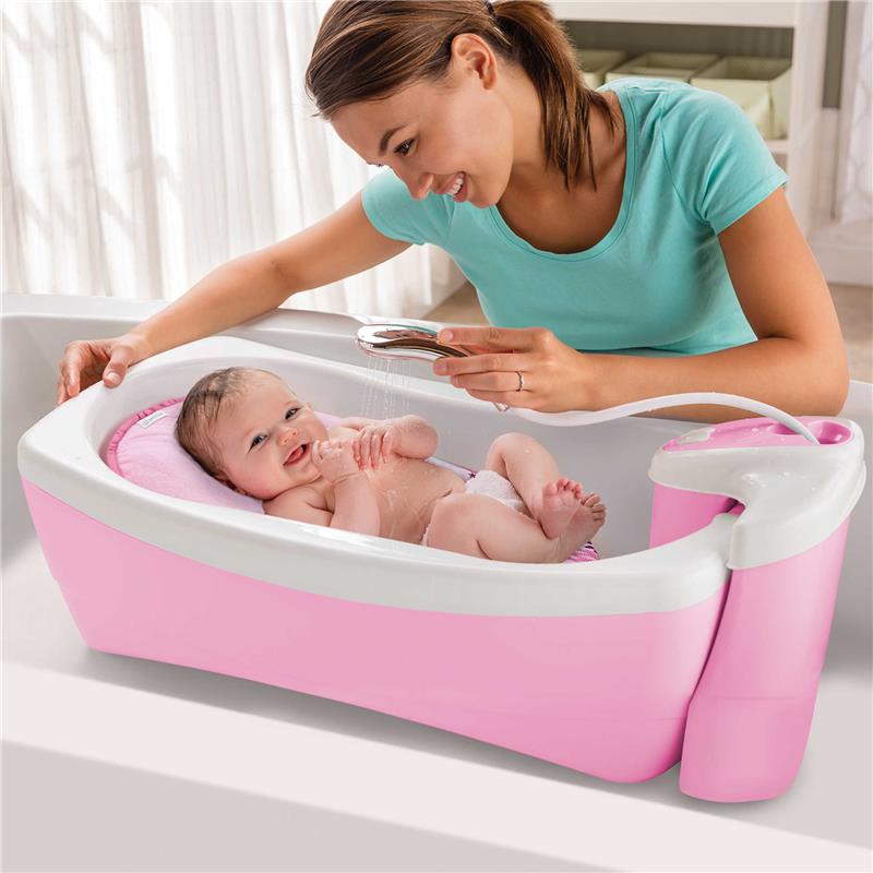 Summer Infant Lil Luxuries Whirlpool Bubbling Spa and Shower, Pink Image 3