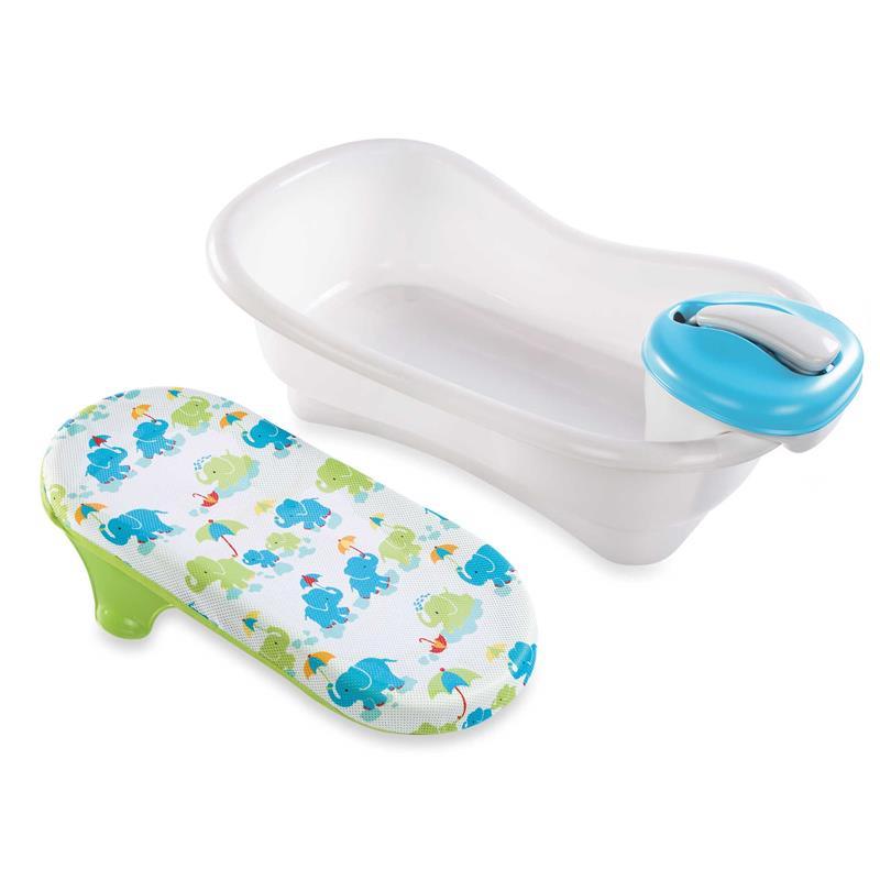Summer Infant Newborn-to-Toddler Bath Tub Center & Showerin Blue Image 1