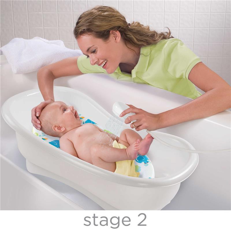 Summer Infant Newborn-to-Toddler Bath Tub Center & Showerin Blue Image 3