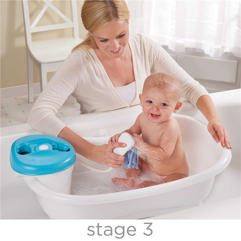 Summer Infant Newborn-to-Toddler Bath Tub Center & Showerin Blue Image 4