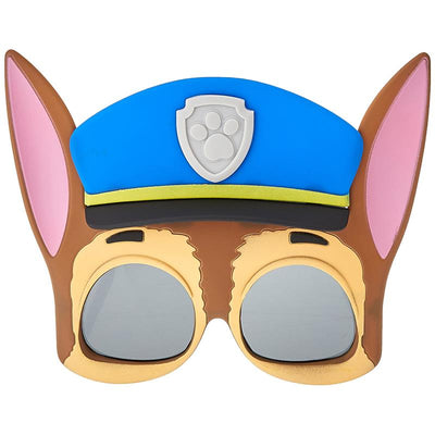 Sun-Staches Paw Patrol Chase sunglasses featuring ears and a police hat design, ideal for costume play.