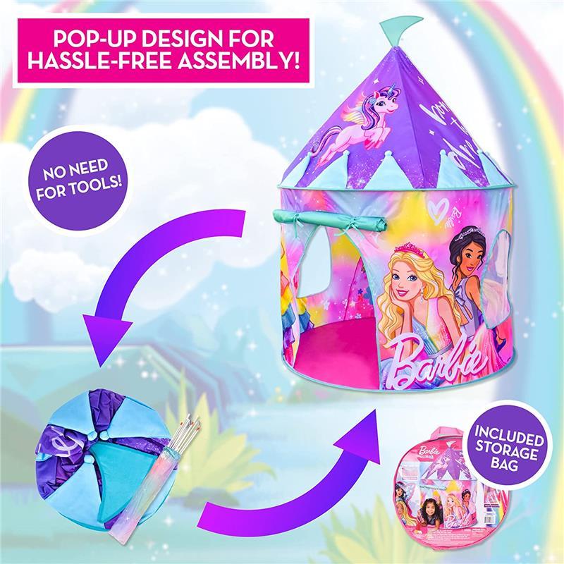 Sunny Days - Barbie Pop Up Castle Dreamtopia Pink Princess Play Tent Image 5