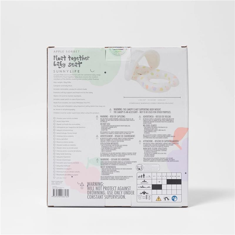 Sunnylife - Float Together Baby Seat Apple Sorbet Multi Image 9