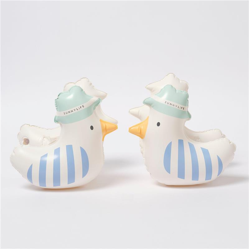 Sunnylife - Kids Inflatable Arm Bands Sid The Seagull Blue Stripe Image 2