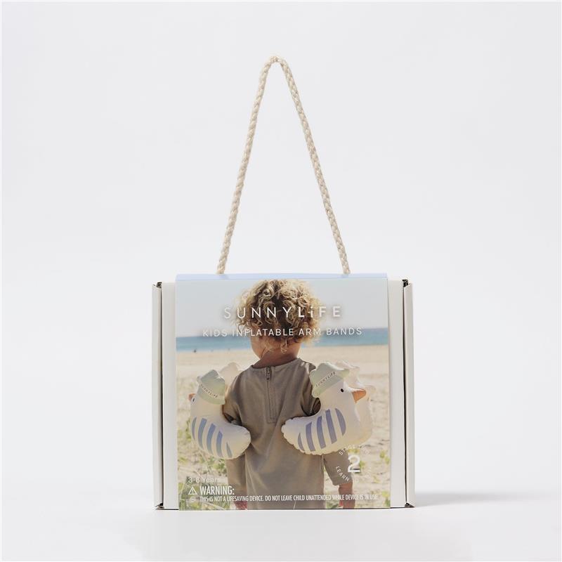 Sunnylife - Kids Inflatable Arm Bands Sid The Seagull Blue Stripe Image 5