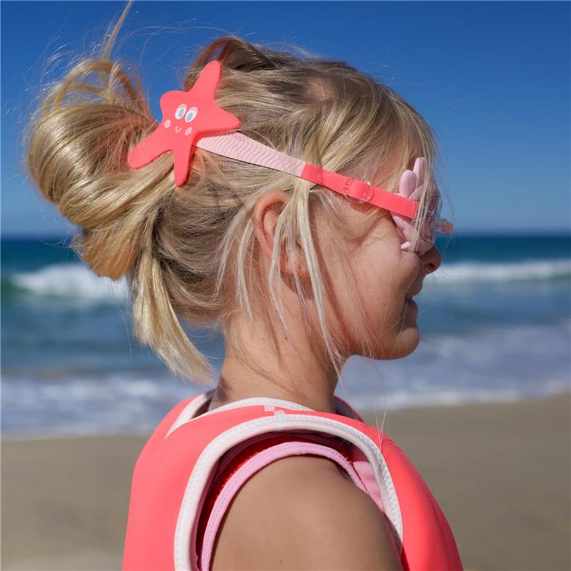 Sunnylife - Melody The Mermaid Mini Swim Goggles Neon Strawberry Image 2