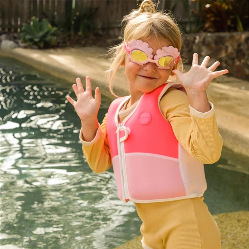Sunnylife - Melody The Mermaid Mini Swim Goggles Neon Strawberry Image 5