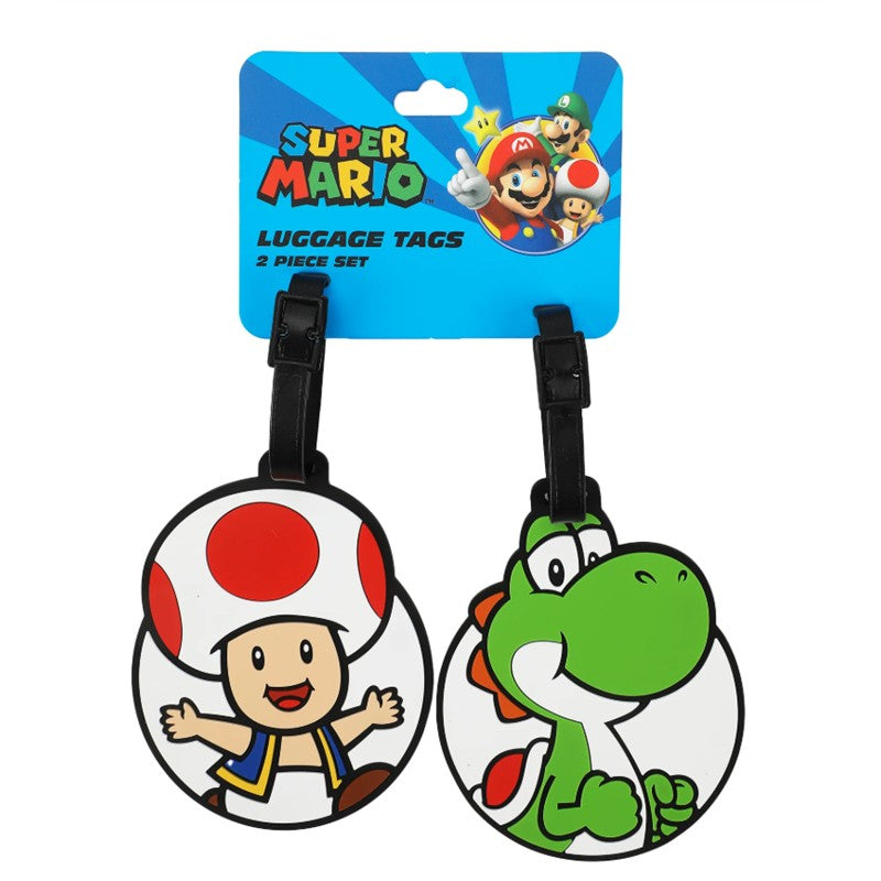 Super Mario Bros Toad & Yoshi 2-Pack Luggage Tag Set Image 3