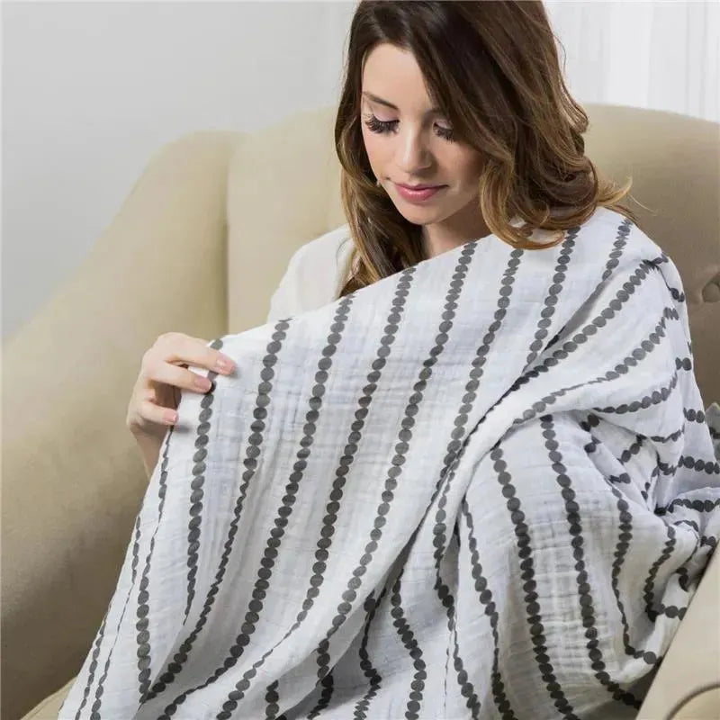 Swaddle Designs - 3Pk Muslin Swaddle Blankets, Gold & Graphite Image 2